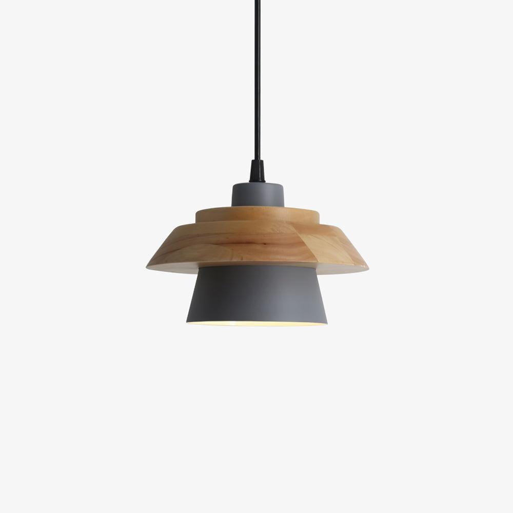 Fodobak Modern Metal/Wood Pendant Light, Multi Color