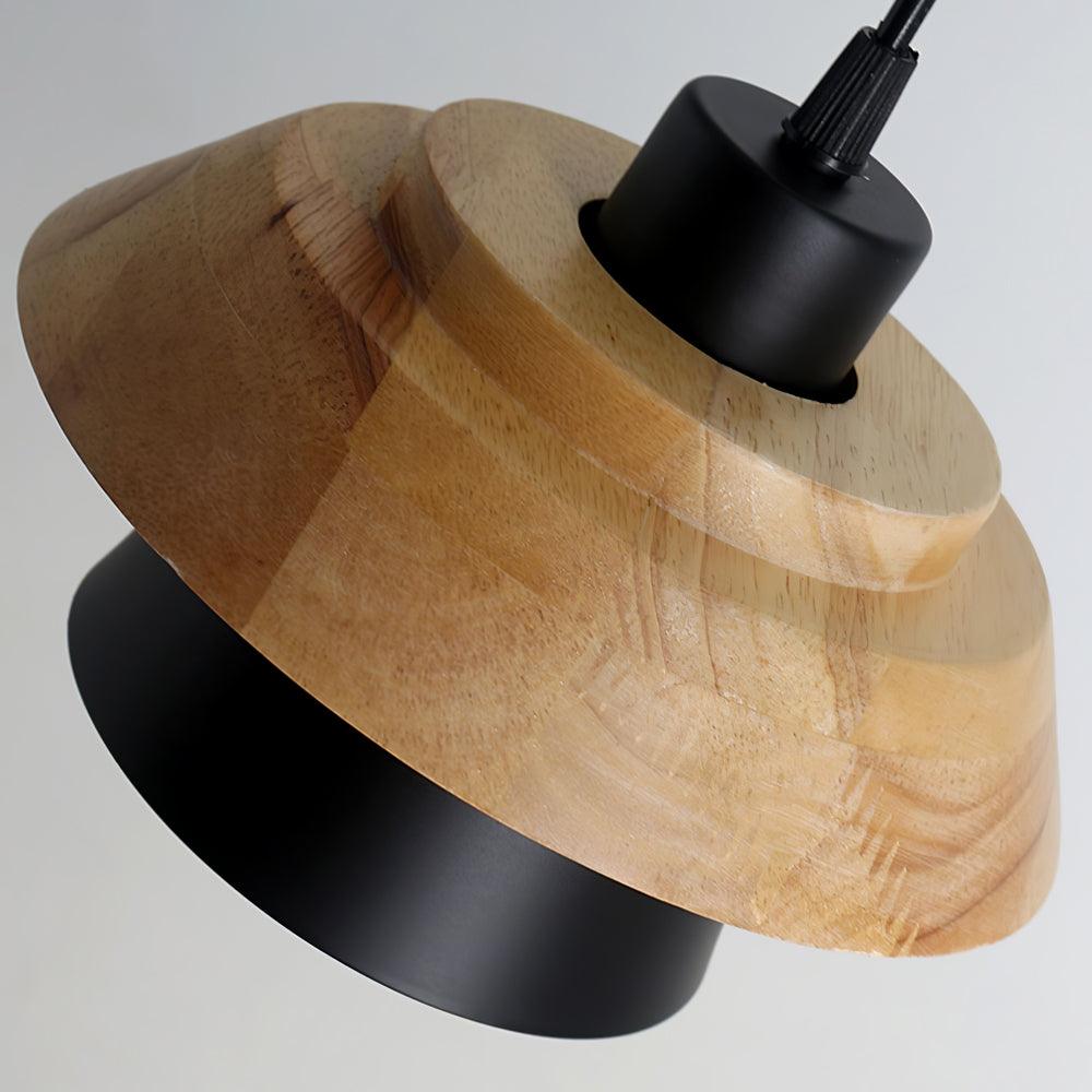 Fodobak Modern Metal/Wood Pendant Light, Multi Color