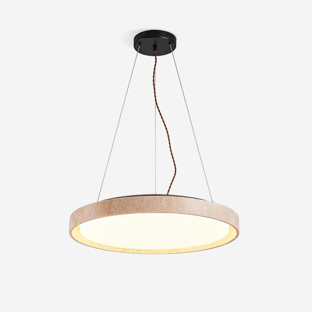 Tavaneria Pendant Light Travertine Ring