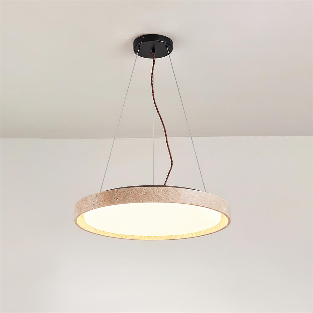 Tavaneria Pendant Light Travertine Ring