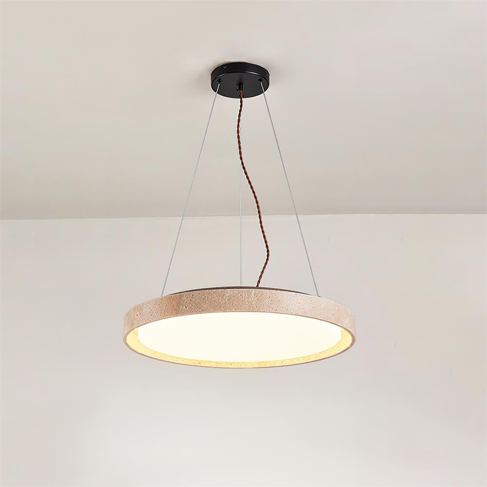 Tavaneria Pendant Light Travertine Ring