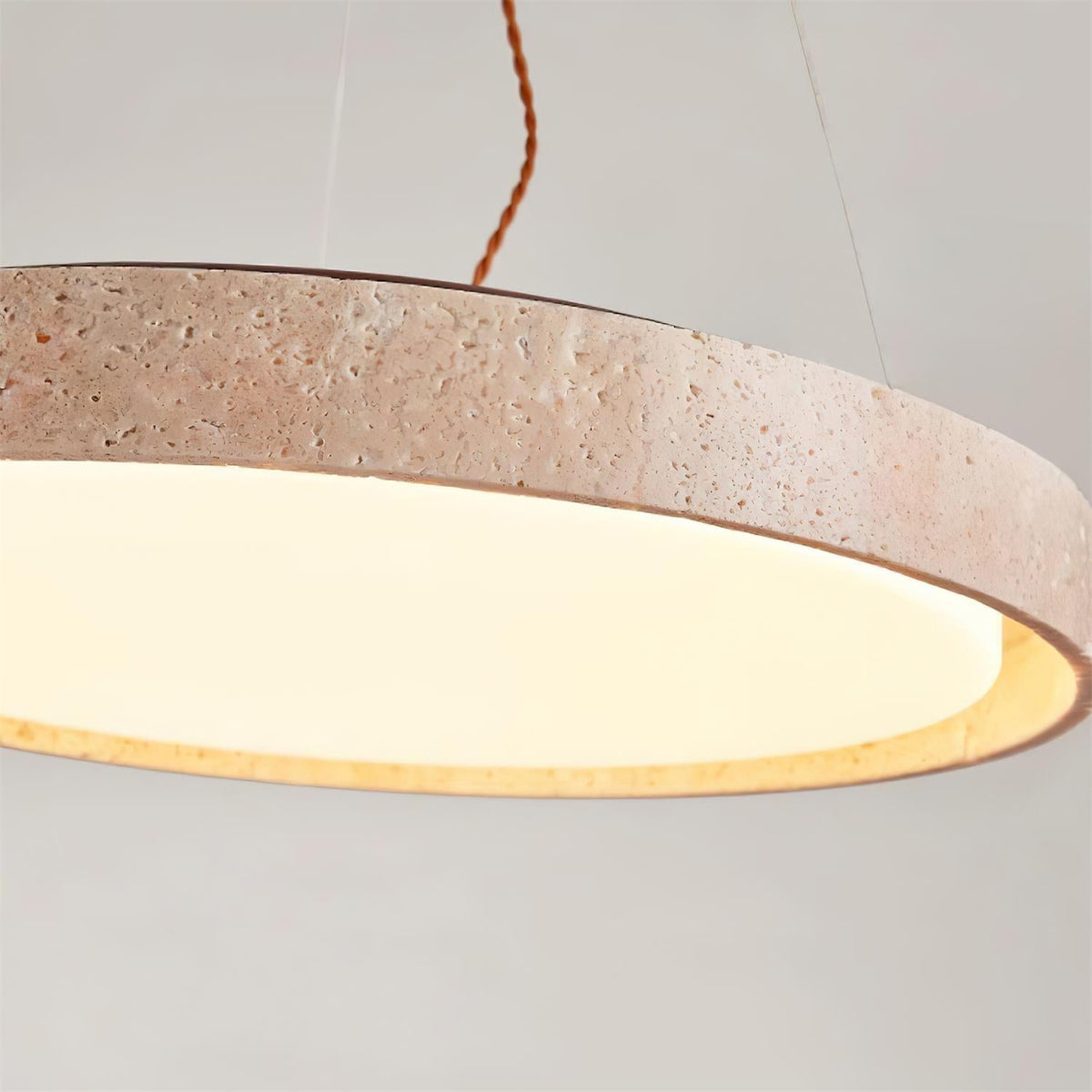 Tavaneria Pendant Light Travertine Ring