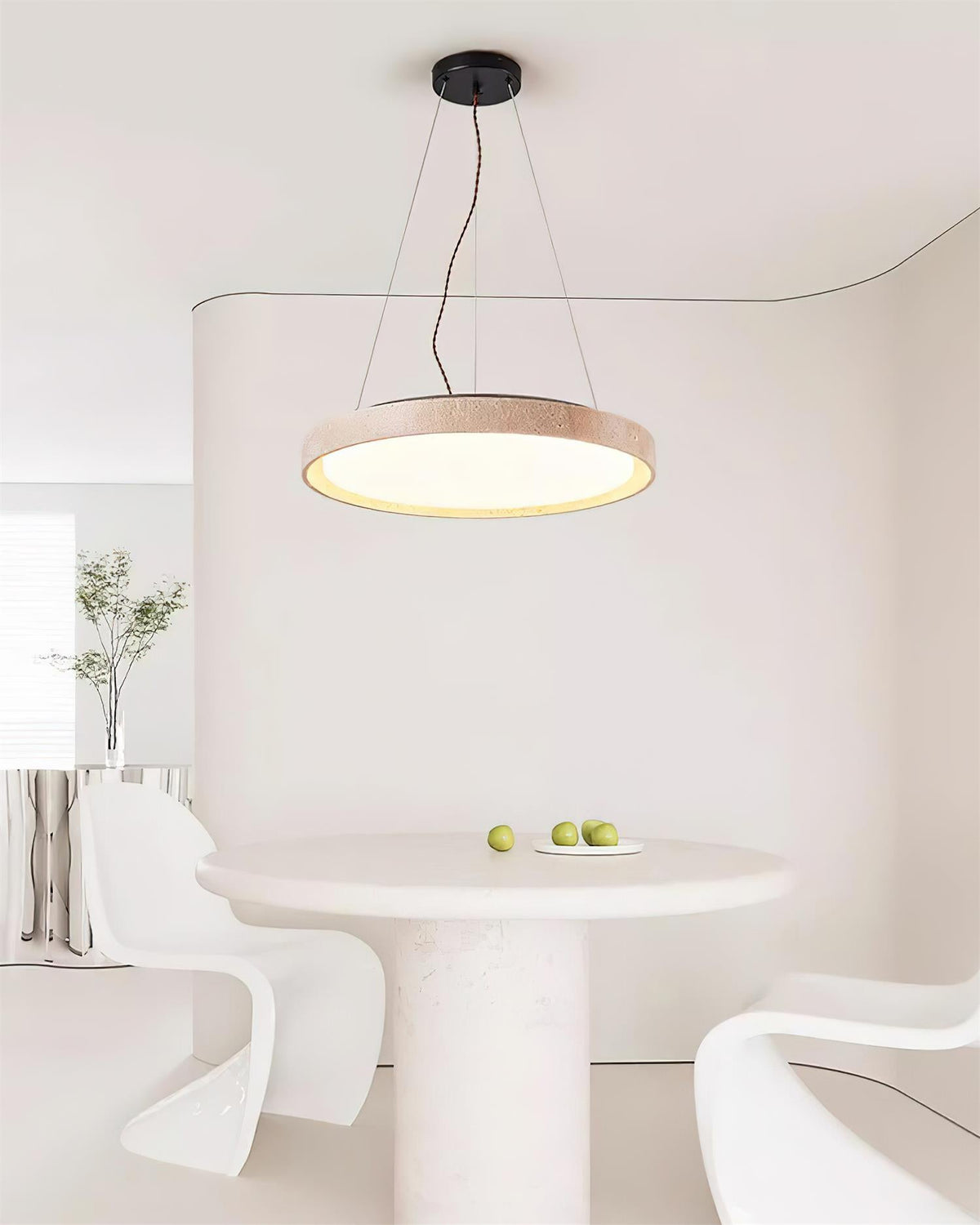 Tavaneria Pendant Light Travertine Ring
