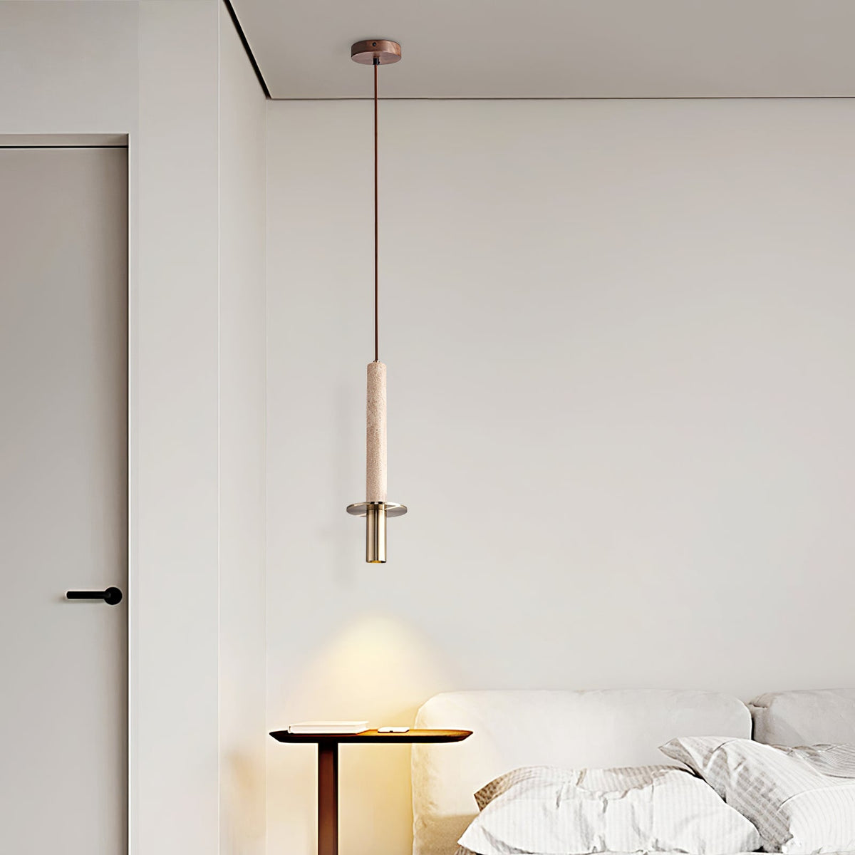 Valanise Dual Cylinder Travertine Pendant Light