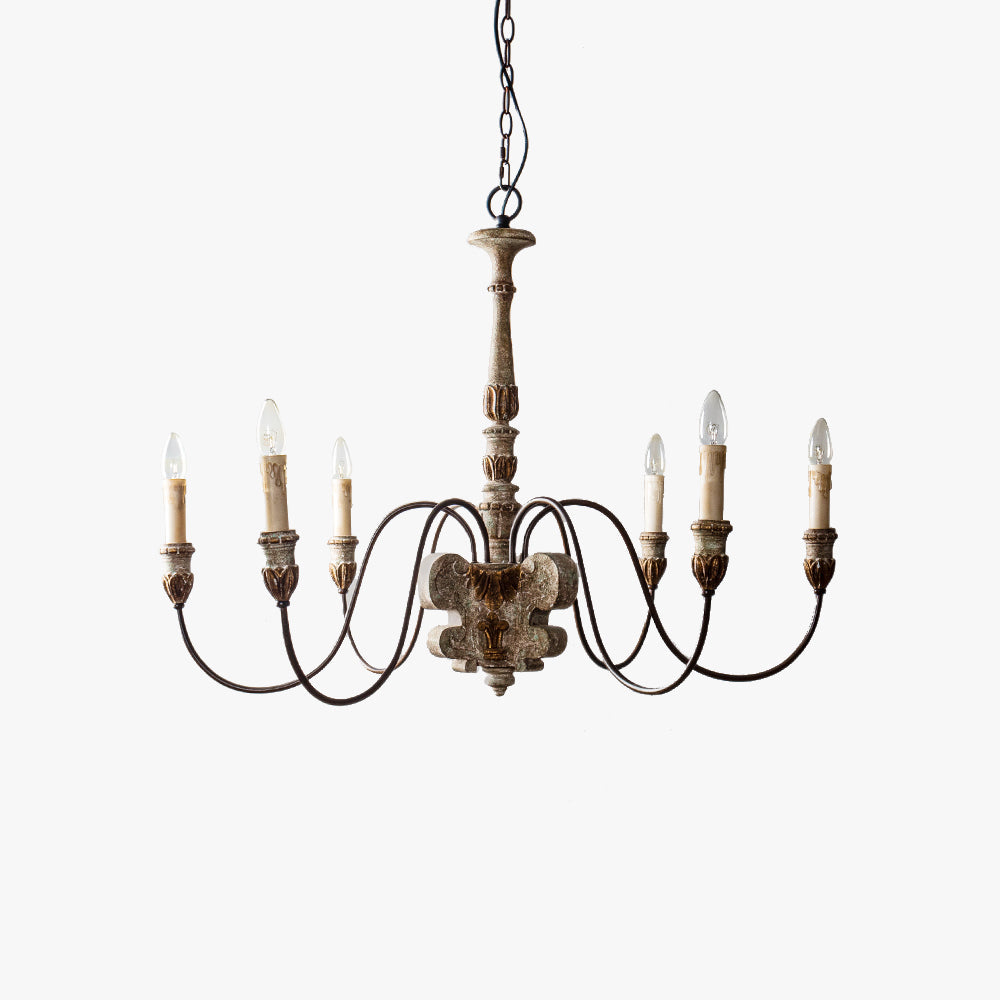 Ratasud Retro Design LED Chandelier Bronze Metal Living Room