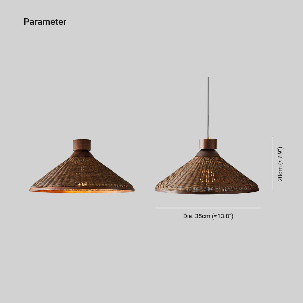 Turopul Retro Design LED Pendant Light Rattan Living Room/Restaurant/Hotel