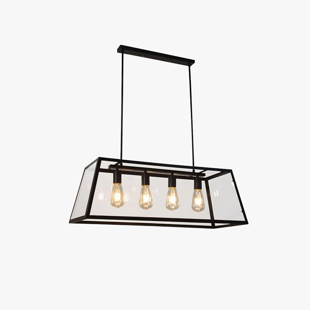 Norubok Industrial LED Modern Pendant Light Black/Glass Metal Kitchen/Bedroom/Living Room
