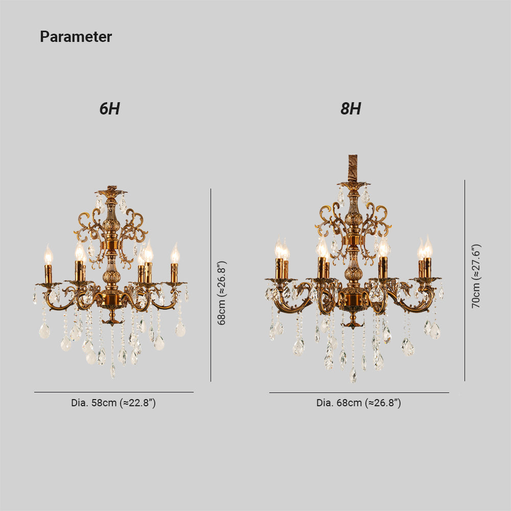 Wovebun Modern Design European LED Chandelier Crystal Luxury Golden Bronze Living/Dining/Bedroom