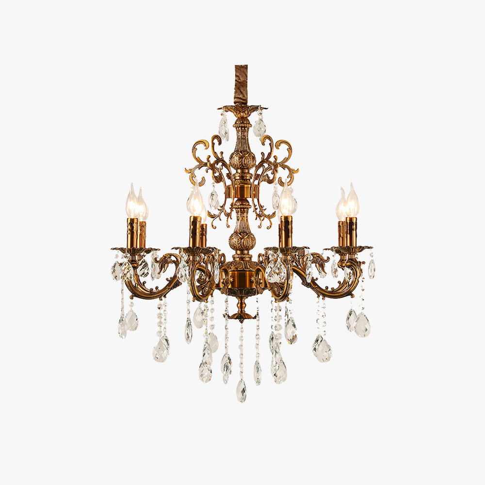 Wovebun Modern Design European LED Chandelier Crystal Luxury Golden Bronze Living/Dining/Bedroom