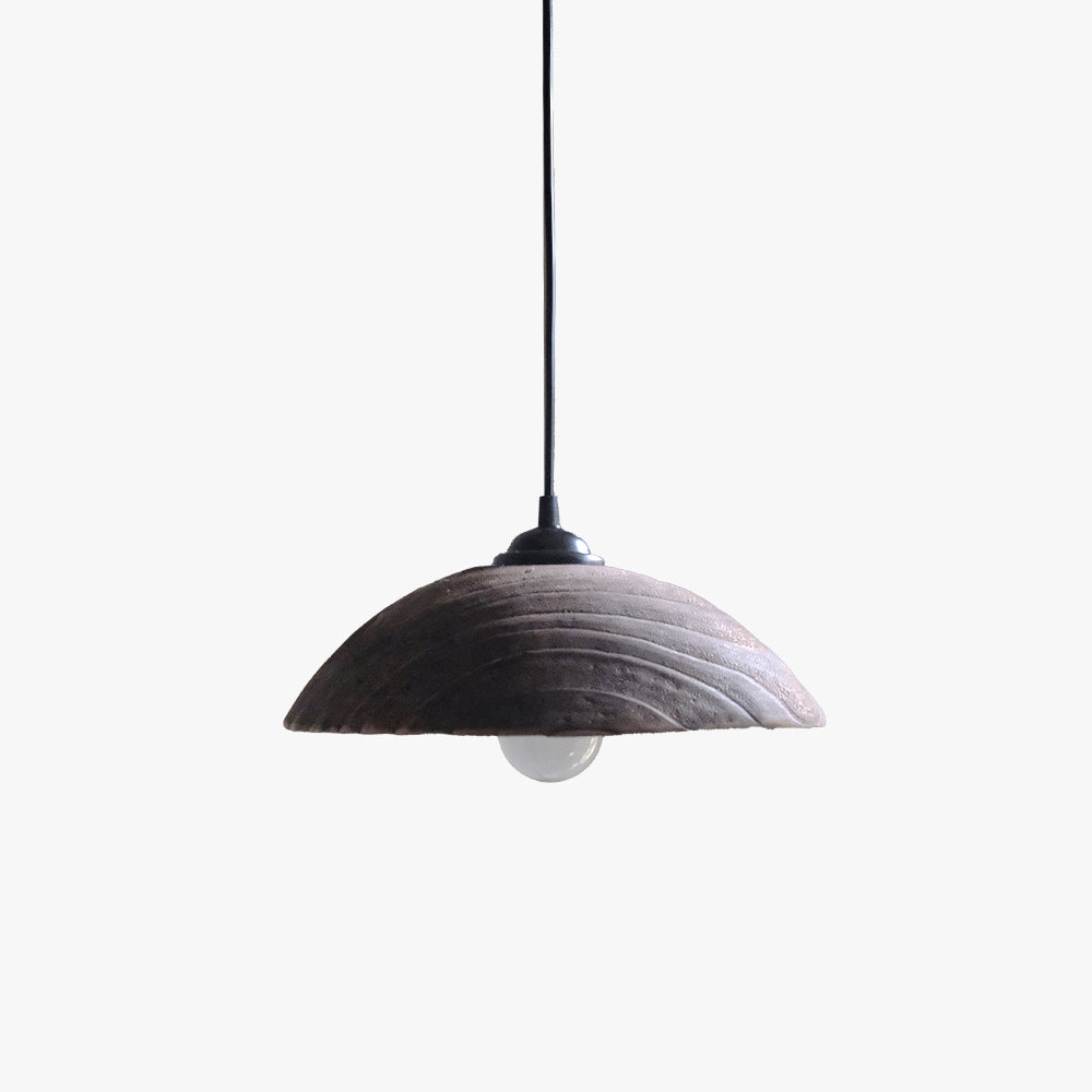 Netekud Modern LED Pendant Light Brown Wood Living Room Bedroom