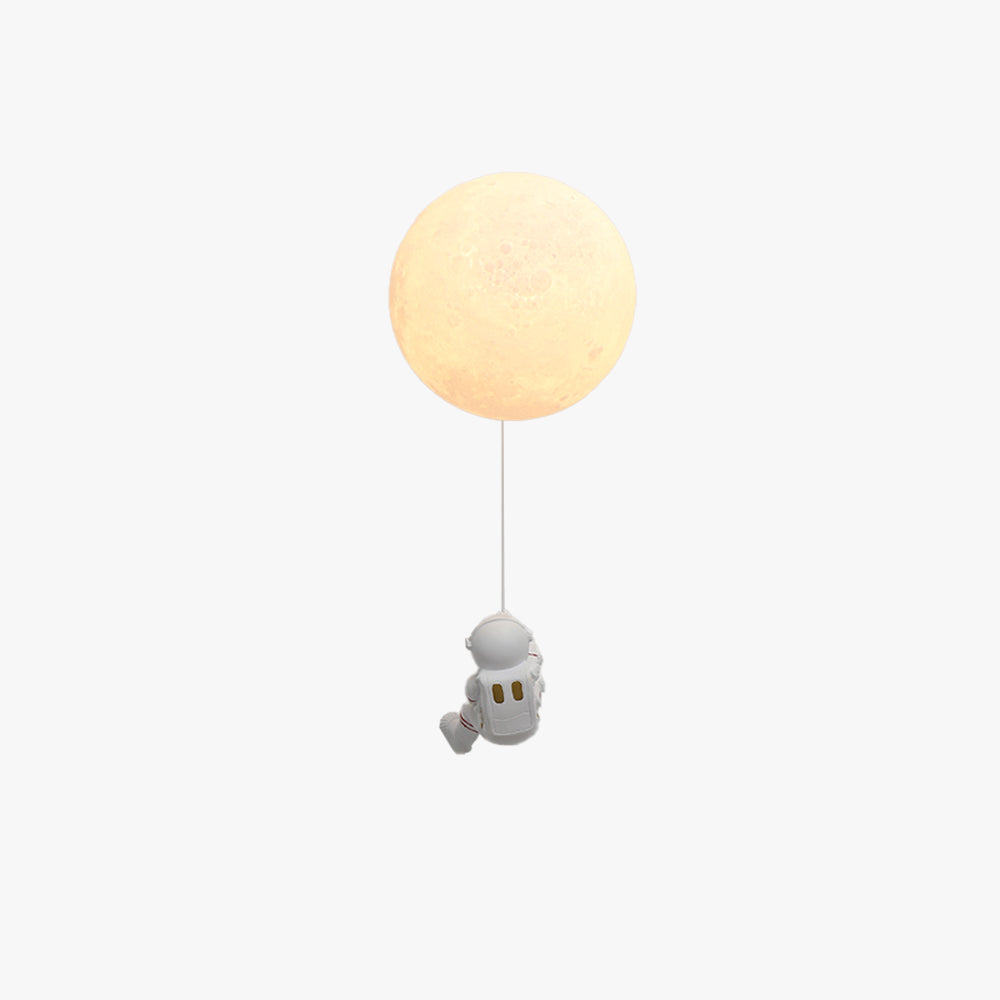 Dupivad Modern Moon LED Indoor Wall Lamp White Resin Kid's Room