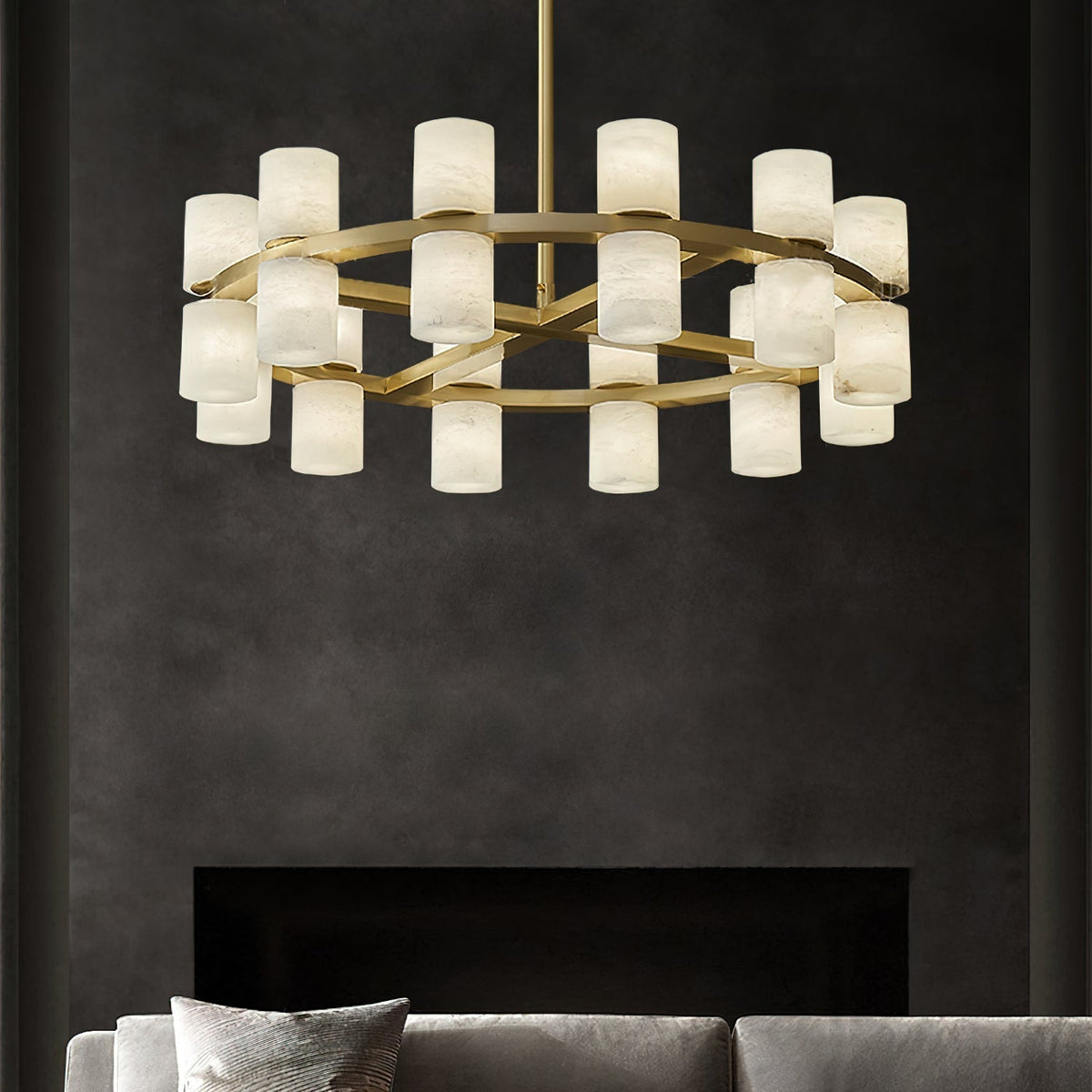 Etalir Postmodern Luxury Alabaster Chandelier