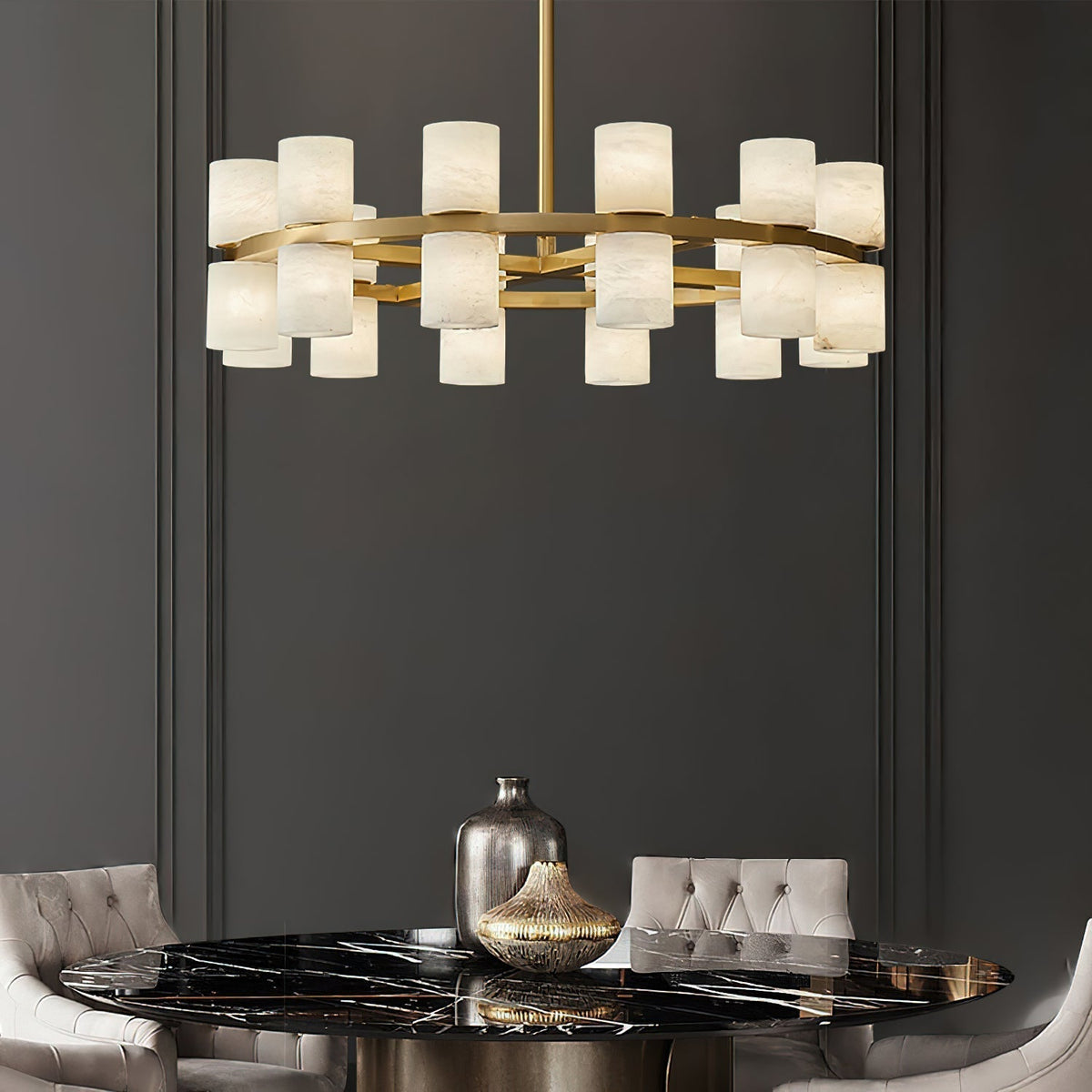 Etalir Postmodern Luxury Alabaster Chandelier