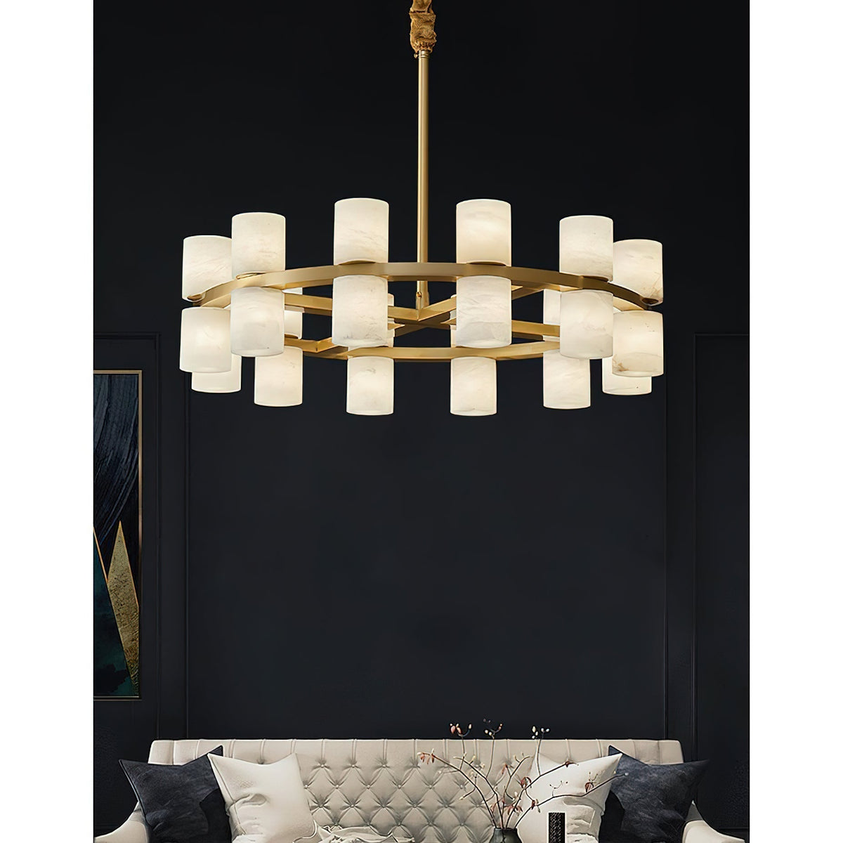Etalir Postmodern Luxury Alabaster Chandelier