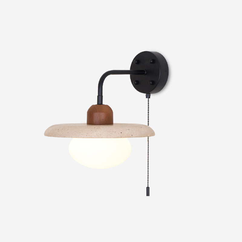 Tavivette Travertine Wall Light Pull Chain Switch