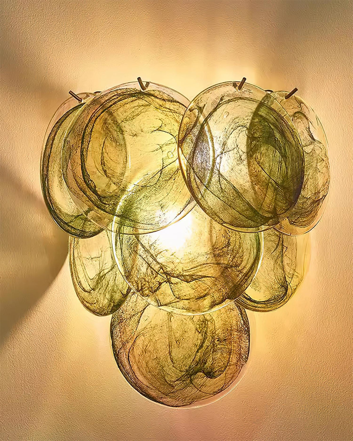 Opalara Pink Capiz Shell Wall Lamp