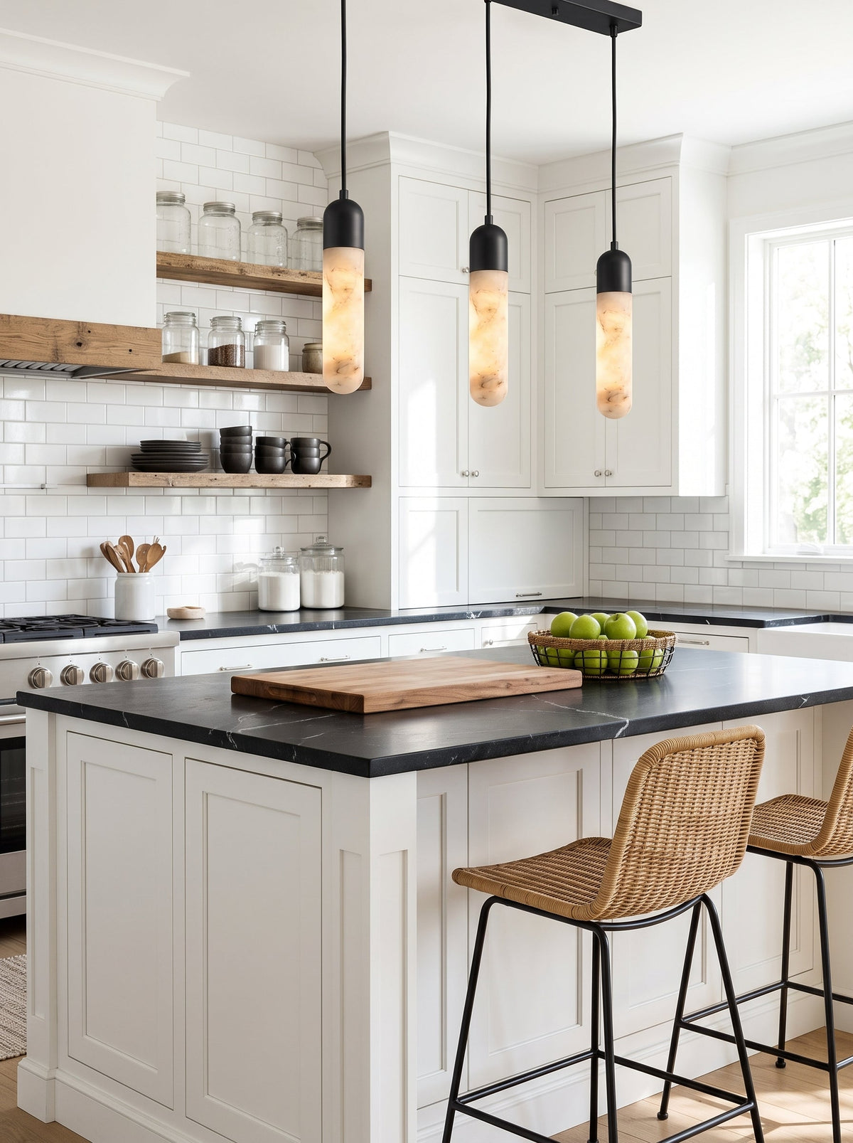Loxcombe Alabaster Pendant Light