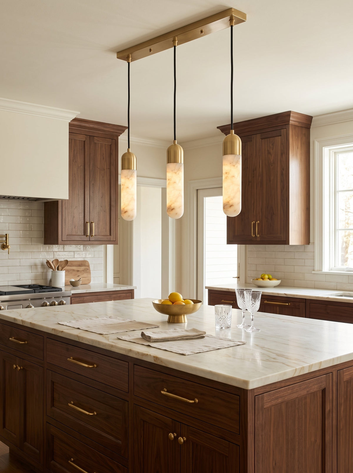 Loxcombe Alabaster Pendant Light