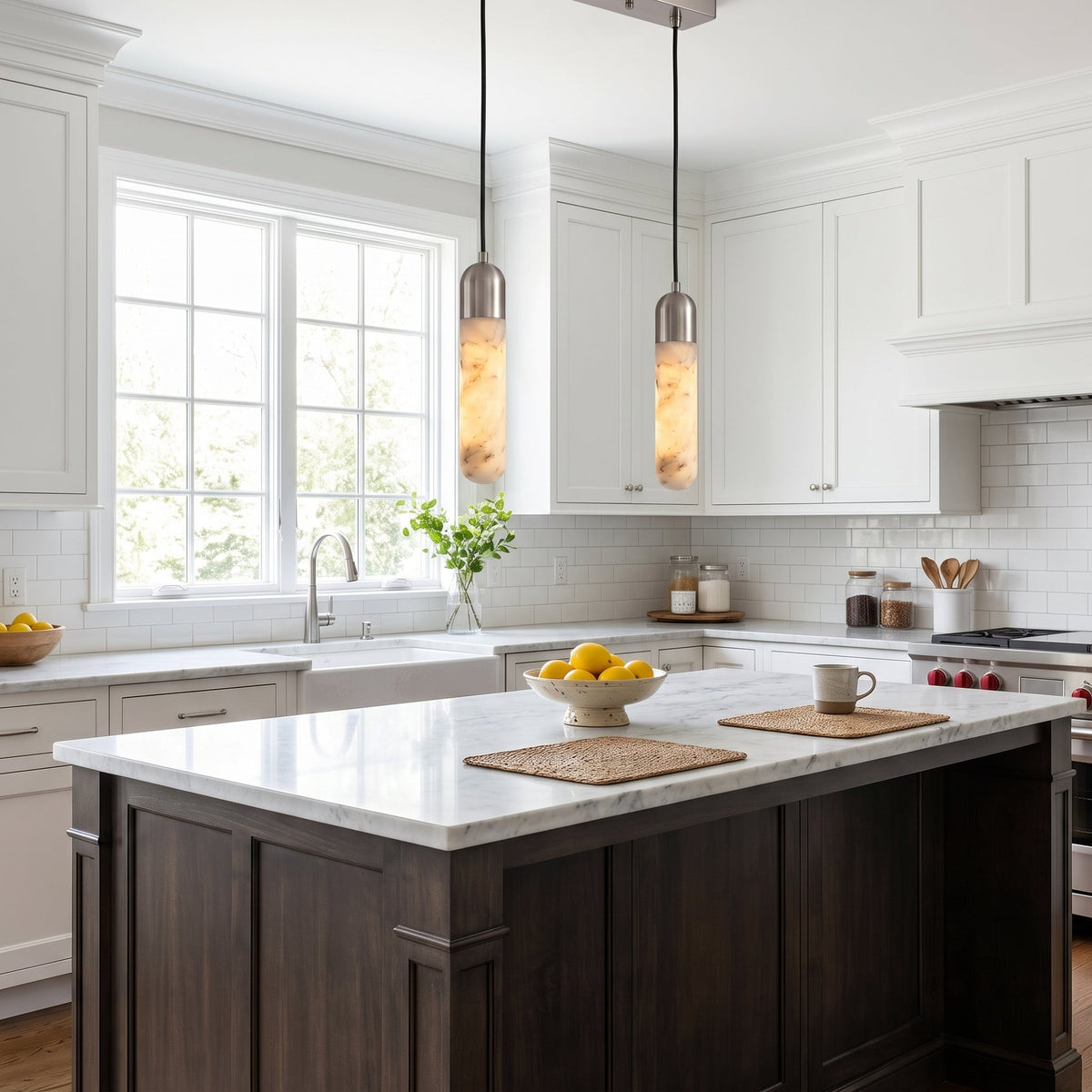 Loxcombe Alabaster Pendant Light