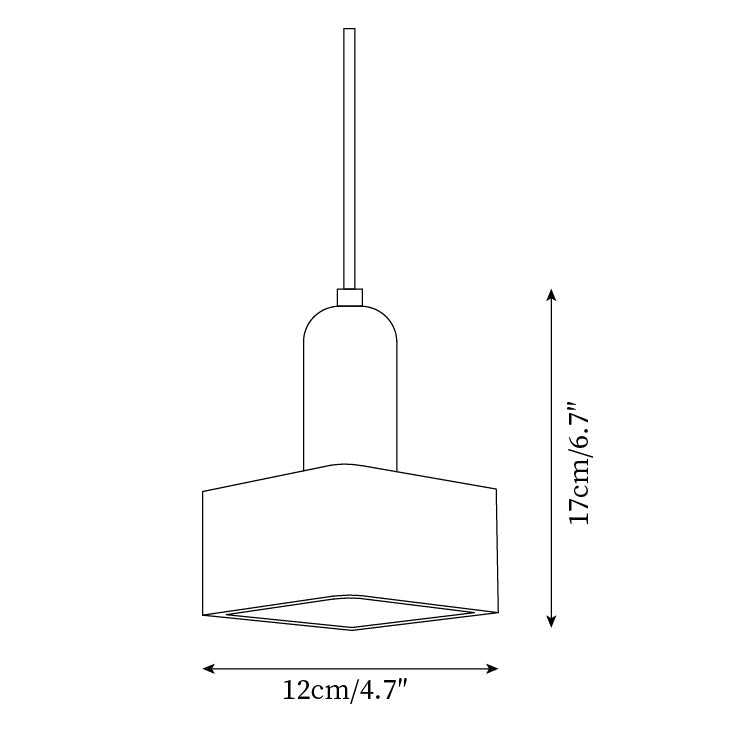 Lava Square Travertine Pendant Light