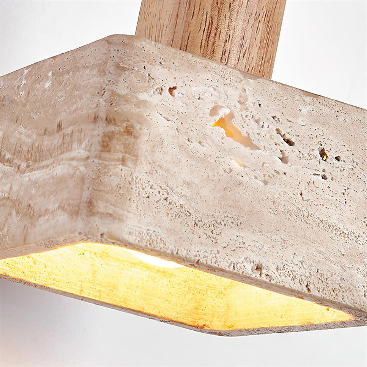 Lava Square Travertine Pendant Light