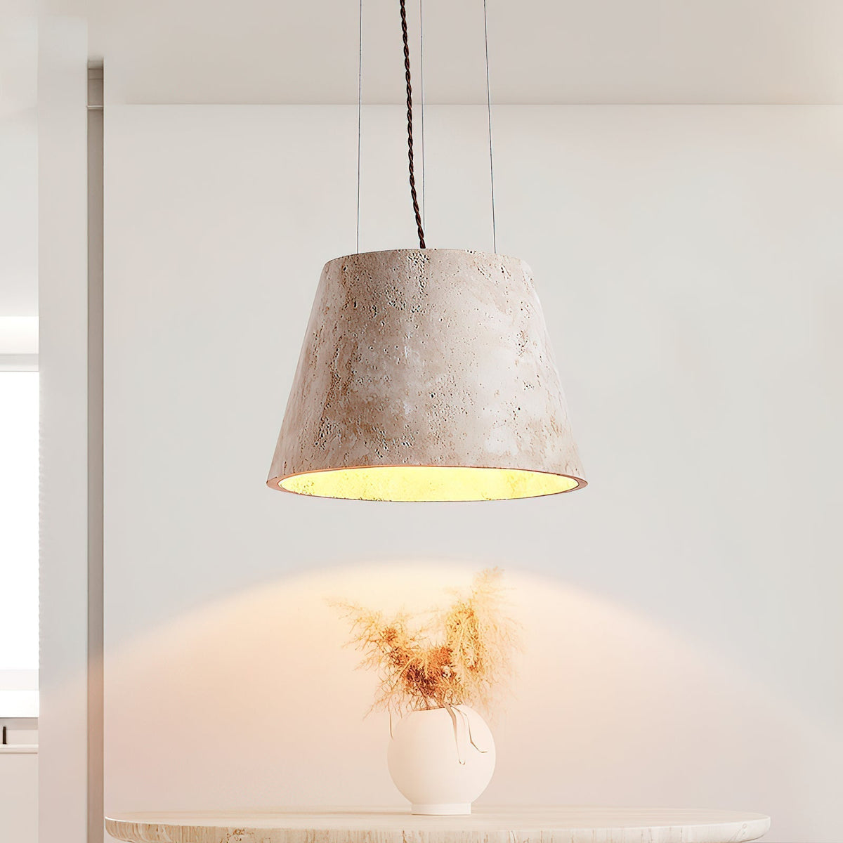 Ovelir Travertine Pendant Lamp