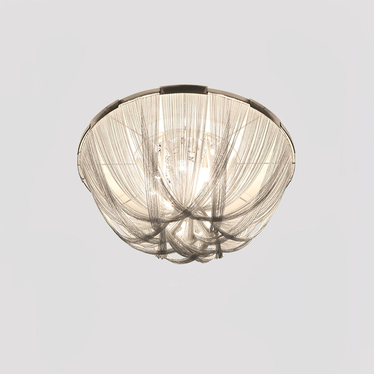 Talj Ceiling Light Tassel Aluminum Chain Nickel Frame