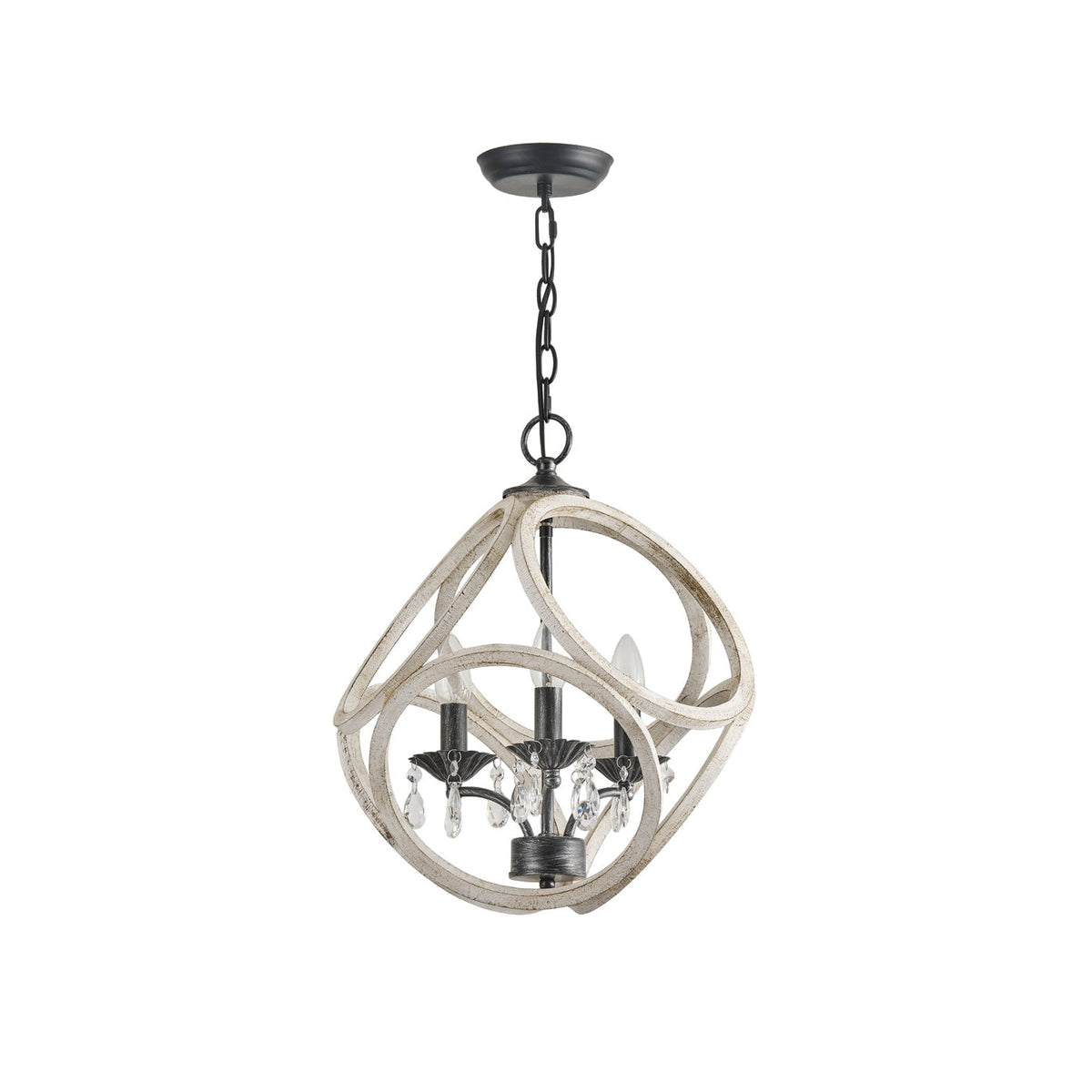 Viraearae Nordic Crystal Wood Pendant Lamp