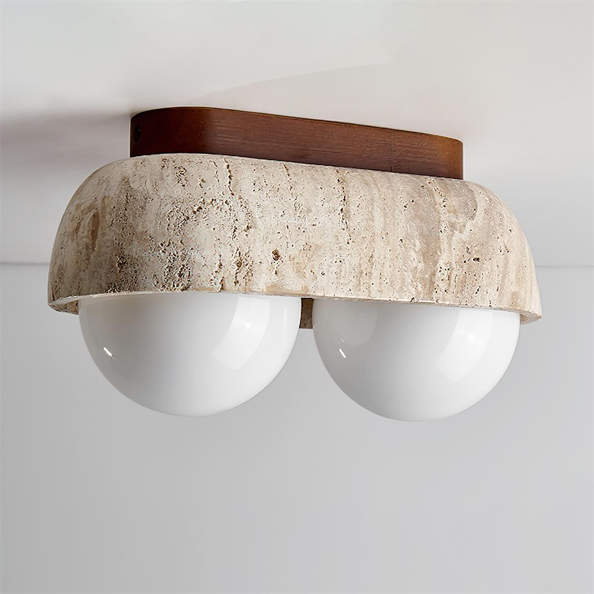 Norelina Ceiling Light Travertine Rectangular