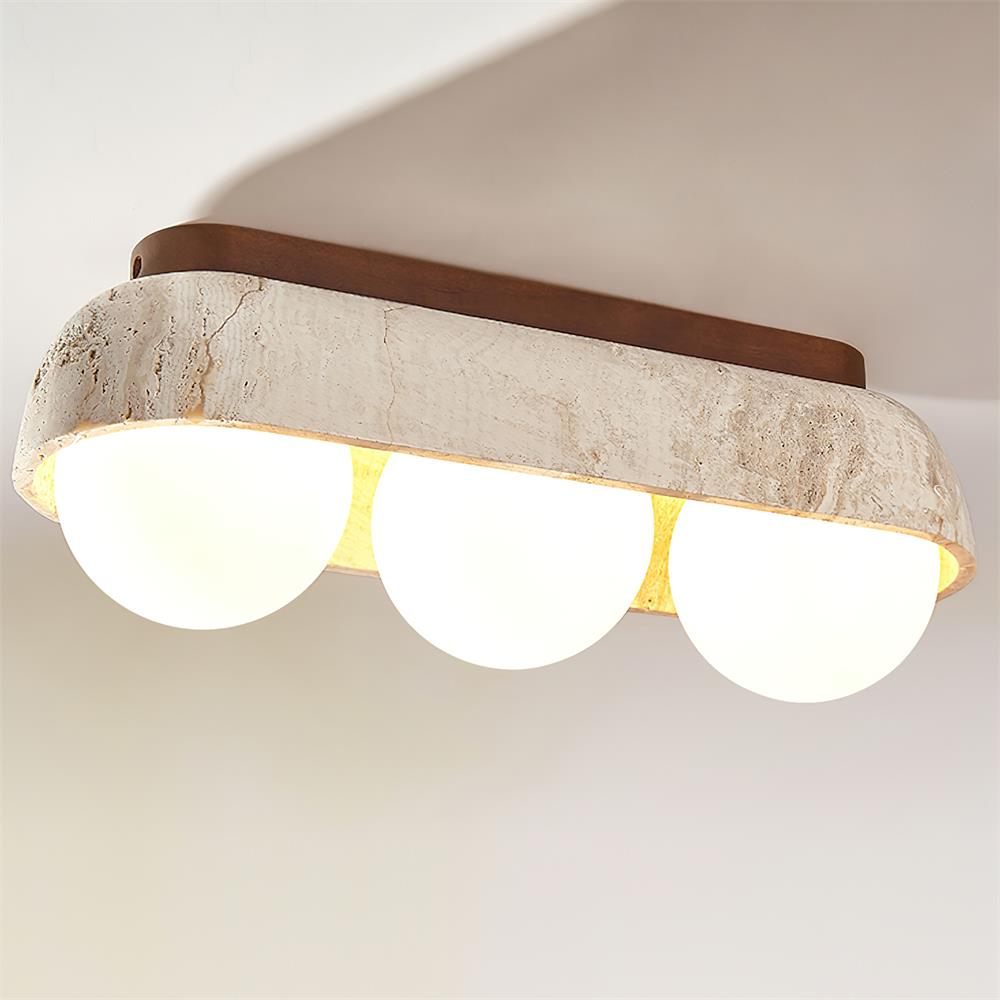 Norelina Ceiling Light Travertine Rectangular