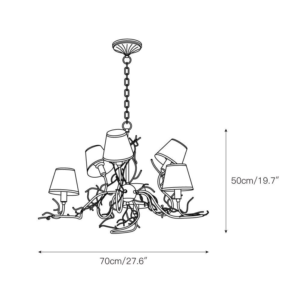 Olsolan Postmodern Luxury Fabric Crystal Chandelier