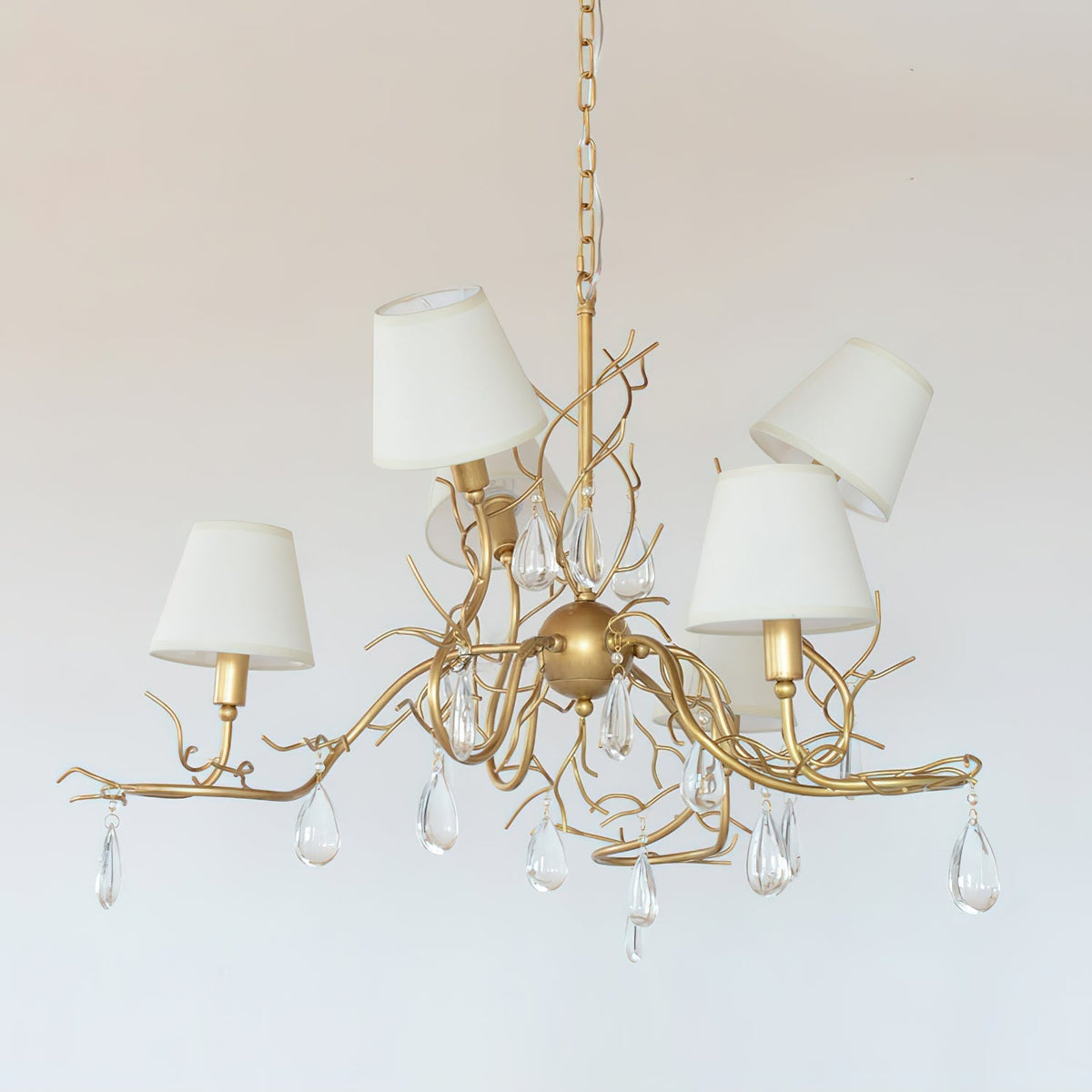 Olsolan Postmodern Luxury Fabric Crystal Chandelier