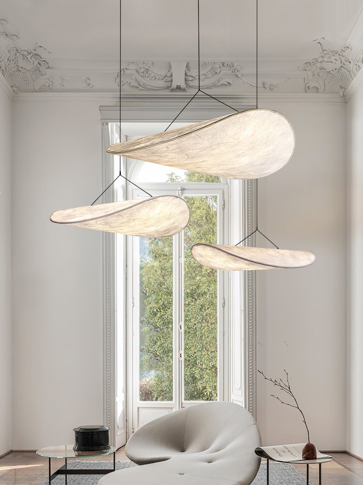Luminette Minimalist Silk Pendant Light