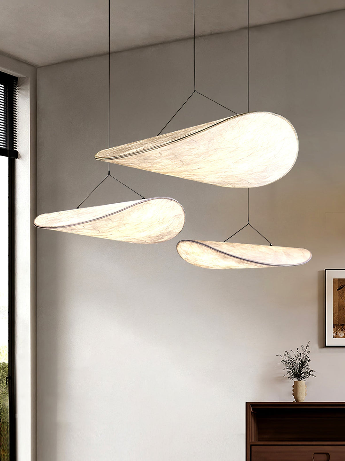 Luminette Minimalist Silk Pendant Light