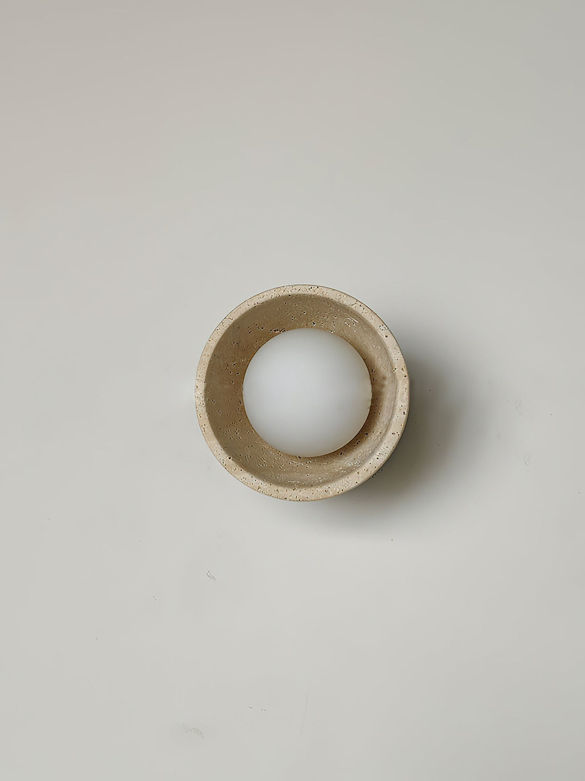 Ellorus Surface Glass Travertine Wall Lamp