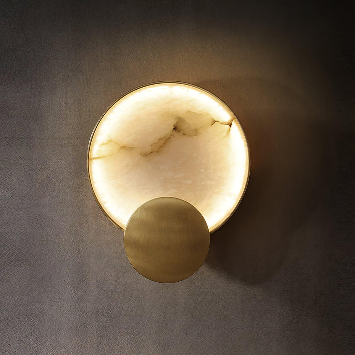 Myvelarae Circular Alabaster Wall Light