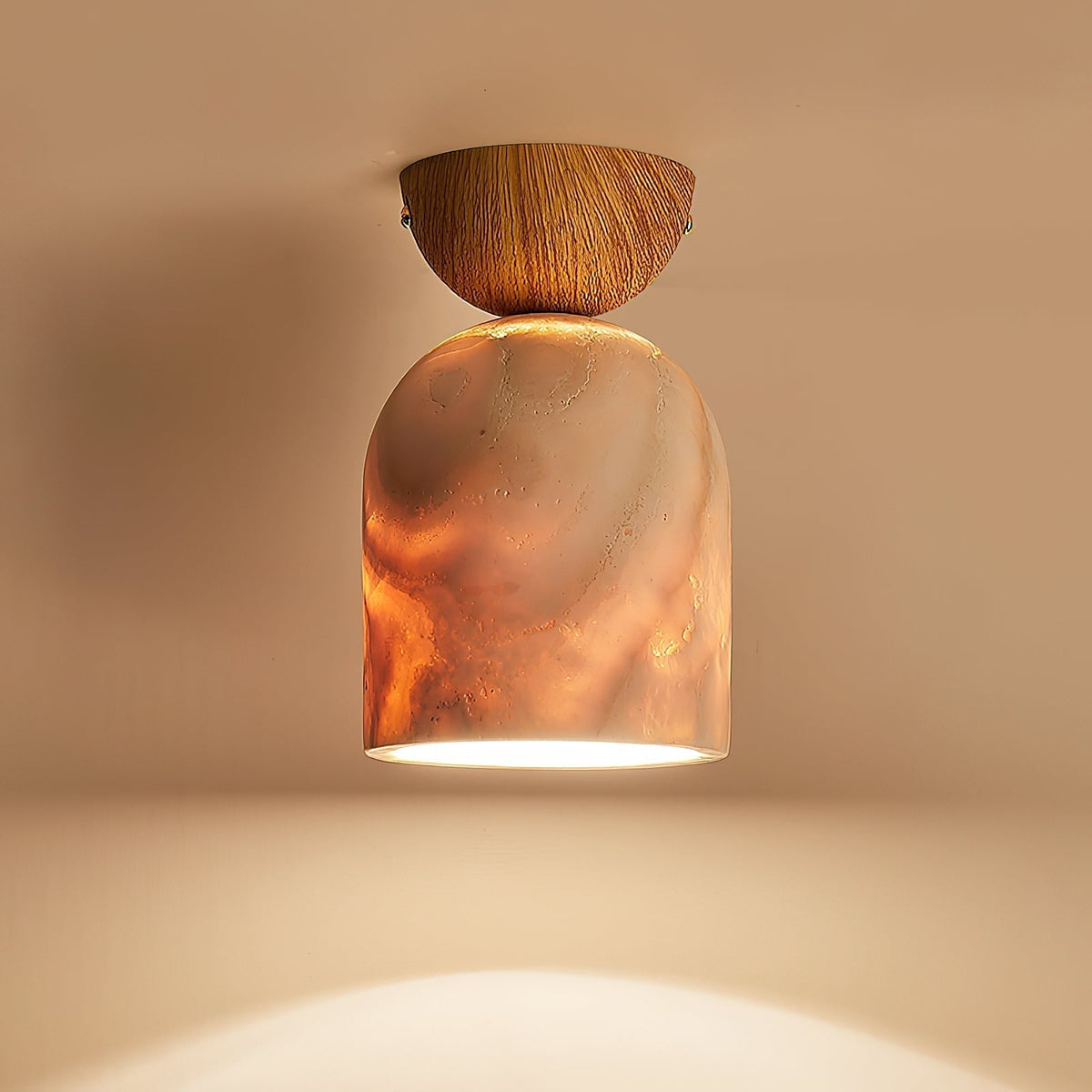 Valeel Cone Travertine Ceiling Lamp