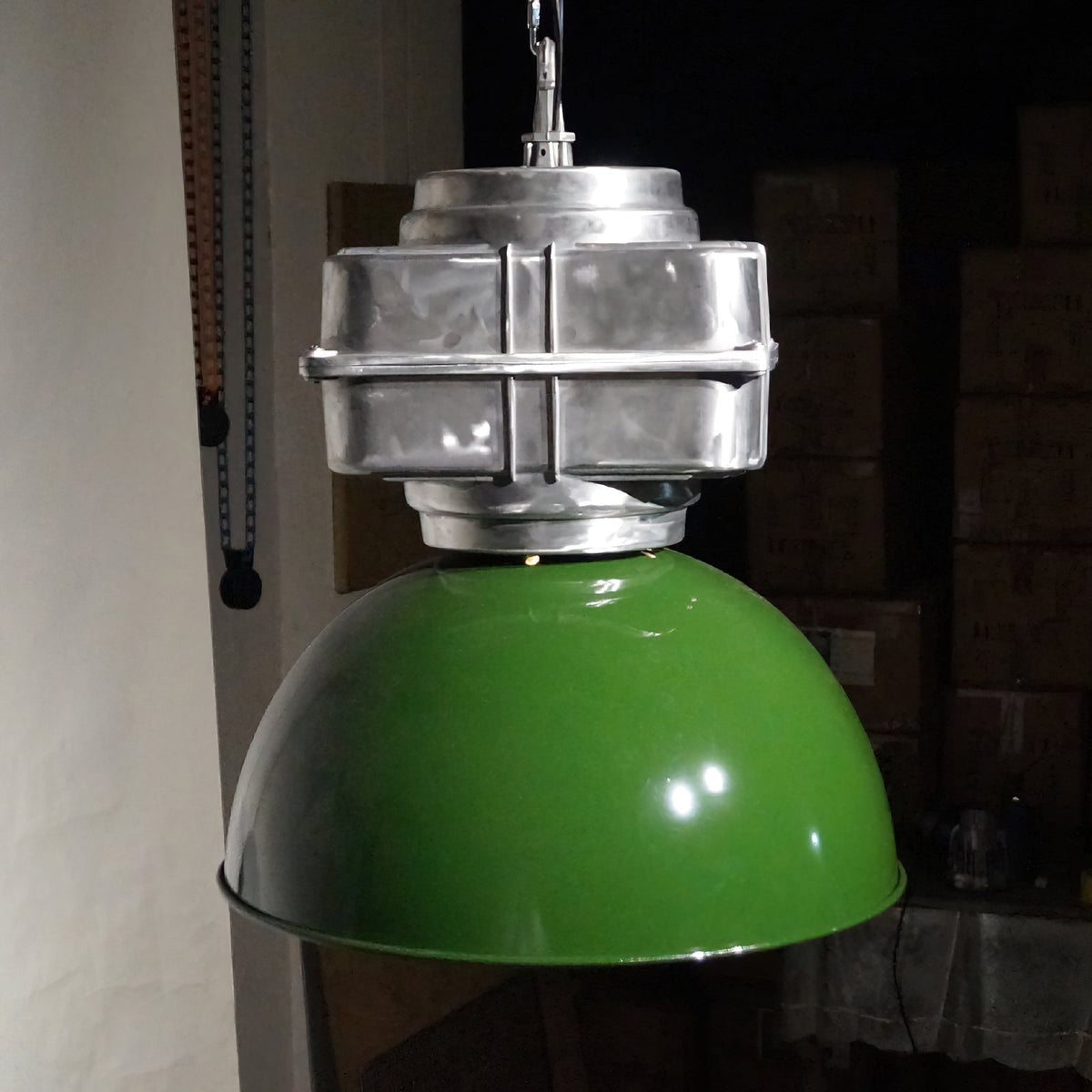 Vemiryra Vintage Industrial Green Pendant Light
