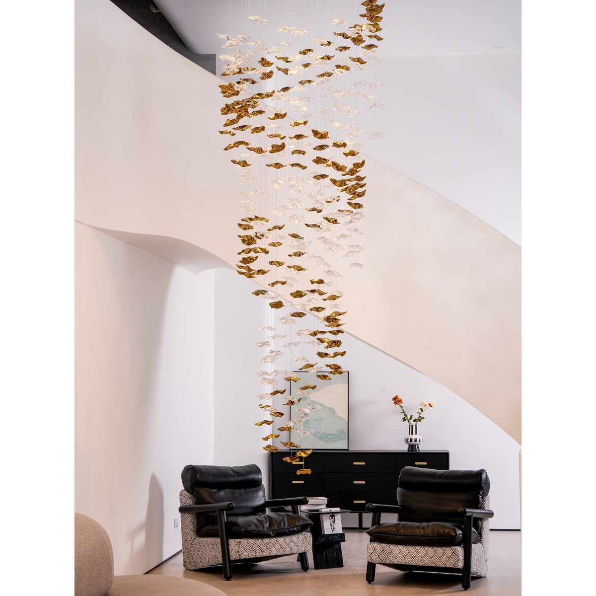 Lioreora Art Glass Chandelier