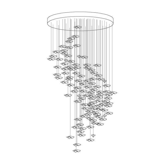 Lioreora Art Glass Chandelier