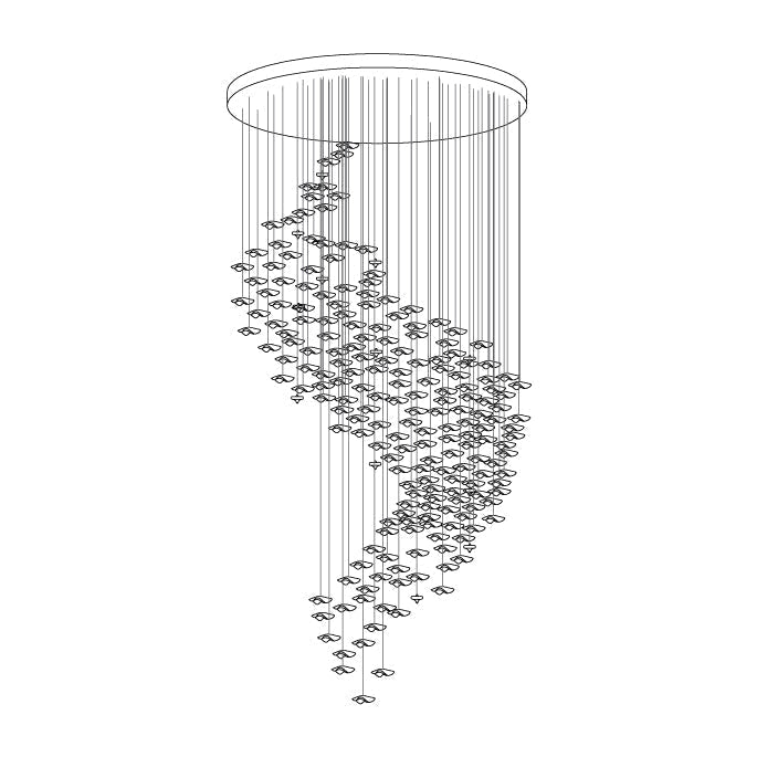 Lioreora Art Glass Chandelier