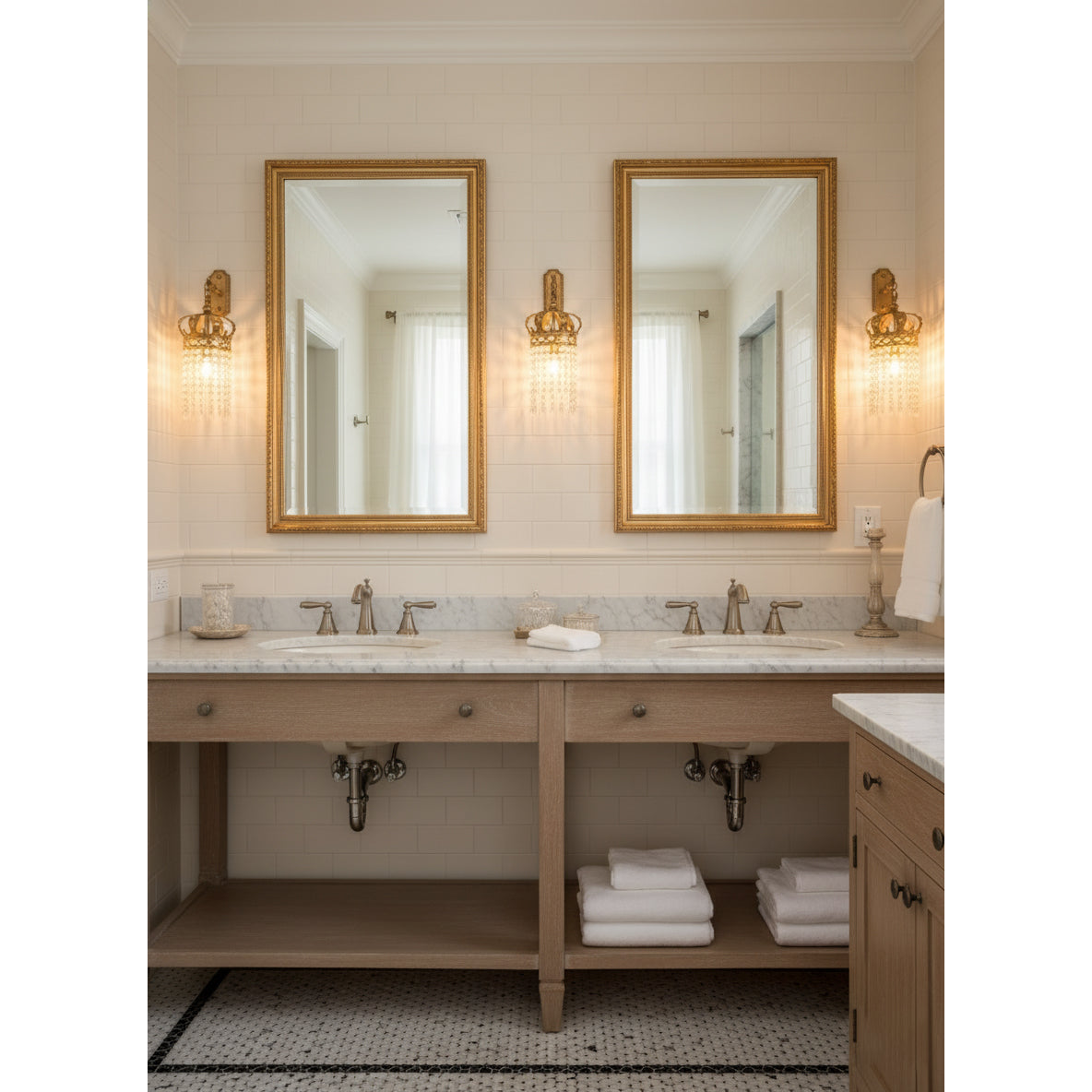 Timon Brass Crown Wall Lamp