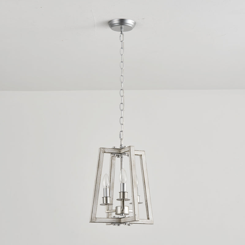 Tinsley Vintage Open Frame Wood Pendant Lamp