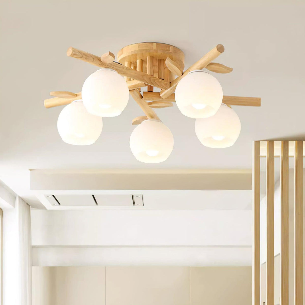 Willow Wood Minimalist Ceiling Light