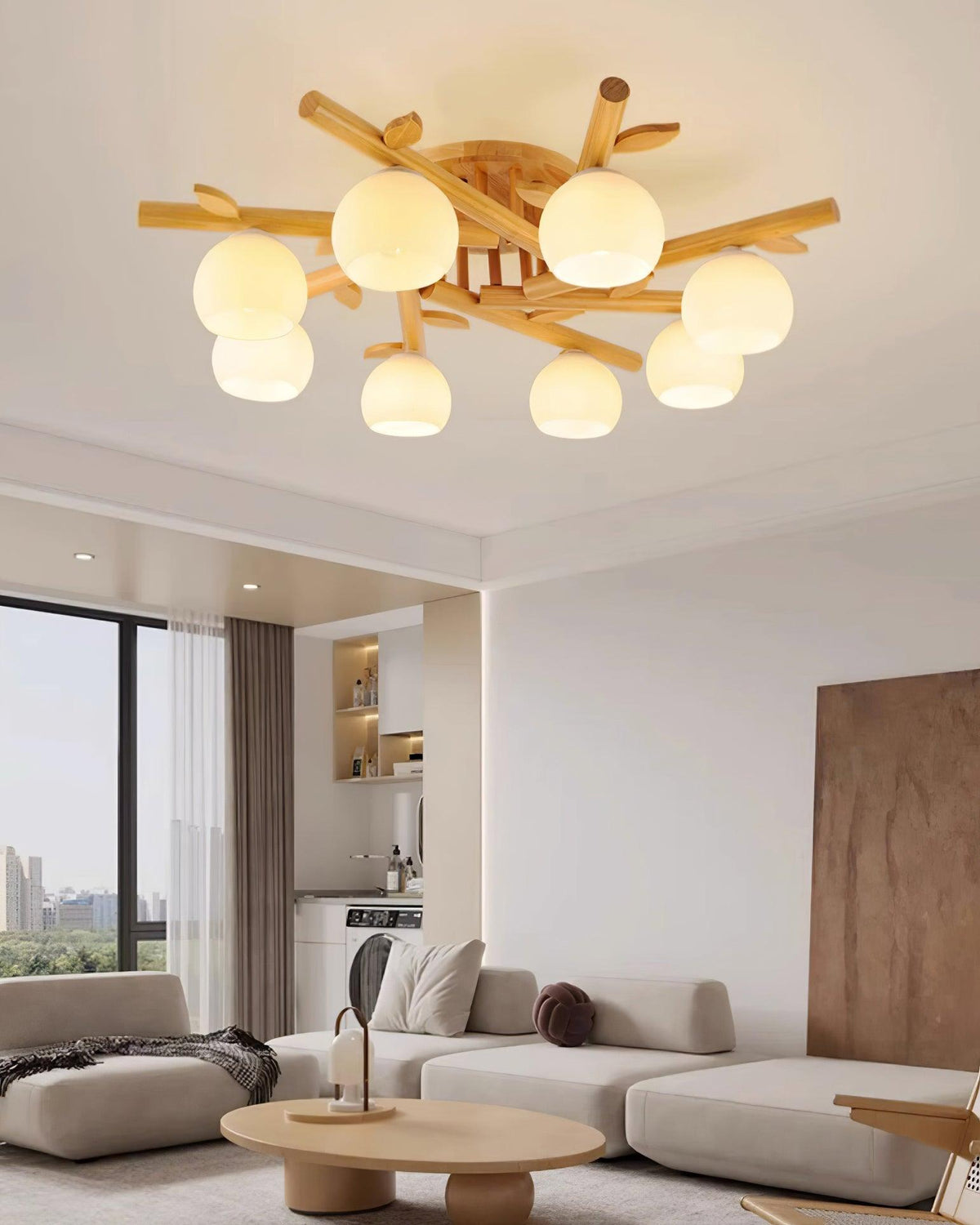 Willow Wood Minimalist Ceiling Light