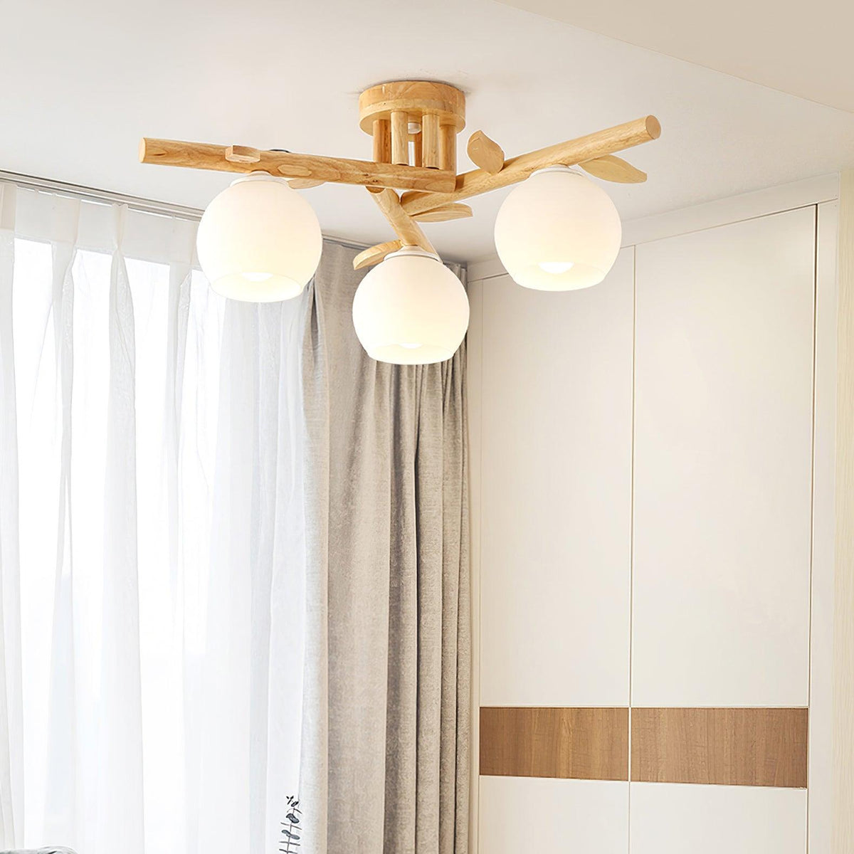 Willow Wood Minimalist Ceiling Light