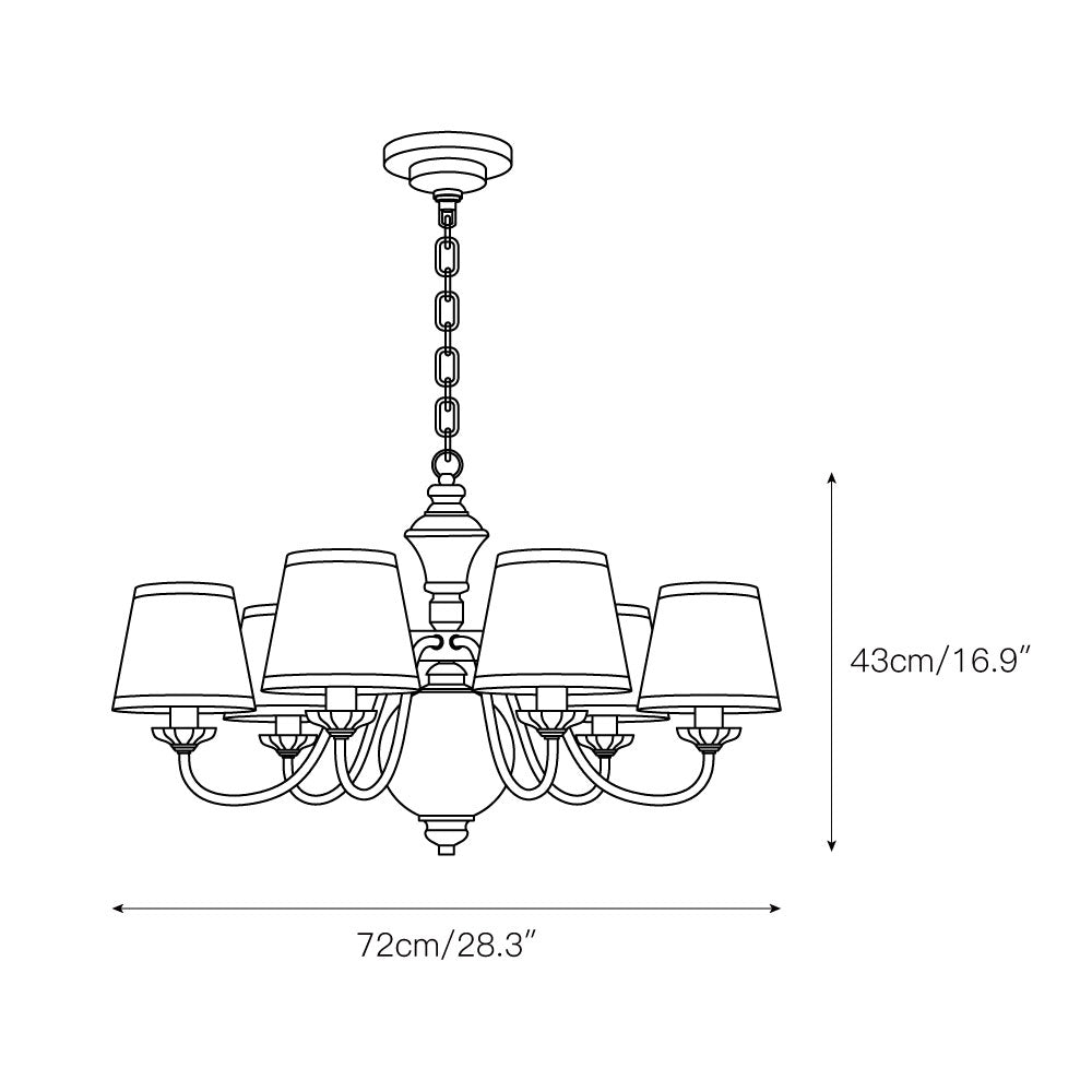 Tofty Postmodern Luxury Fabric Chandelier