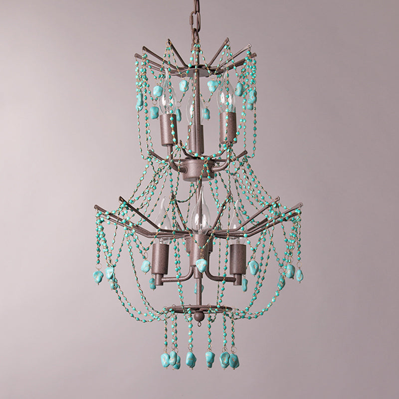 Toluca Turquoise Chandelier