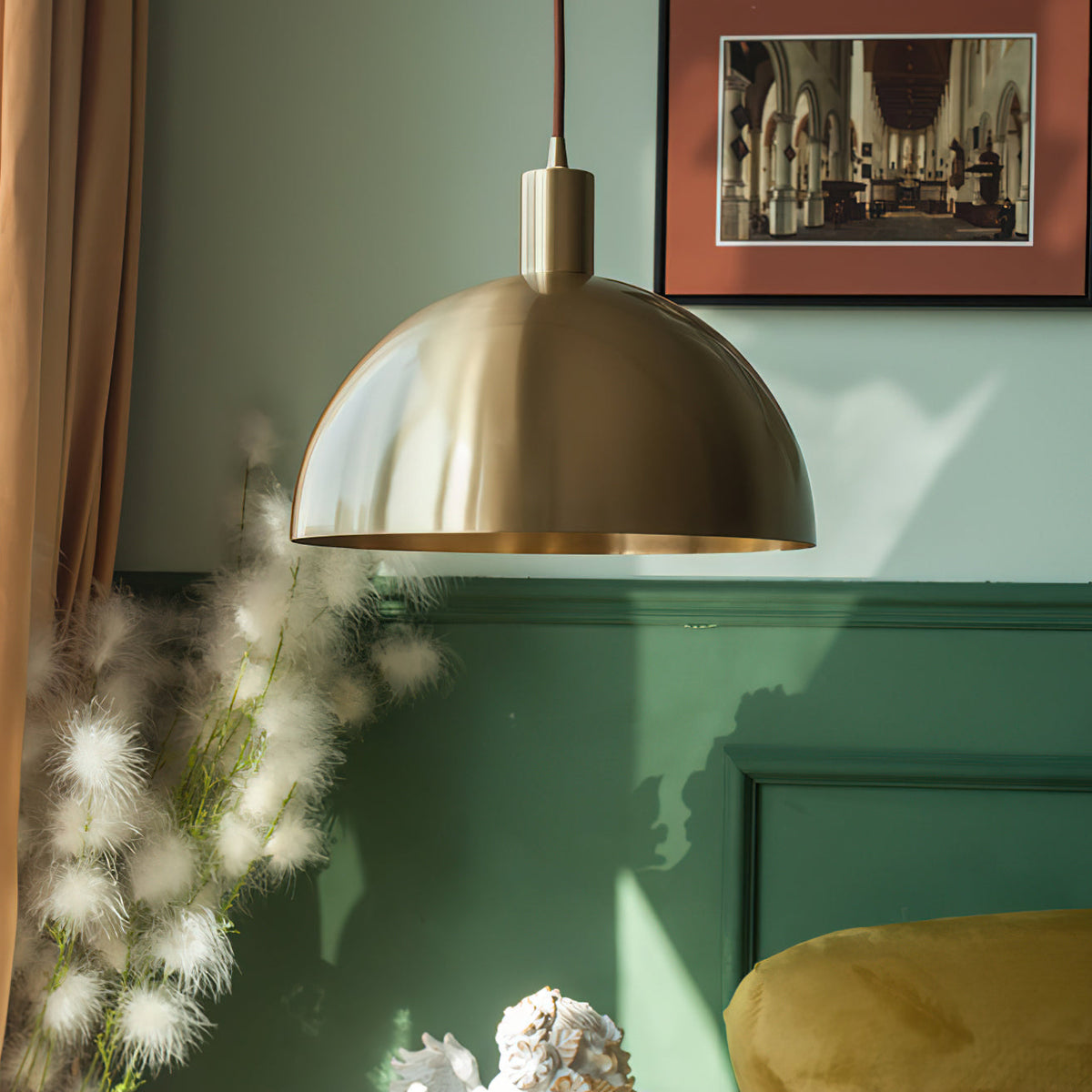 Tondo Dome Brass Pendant Light