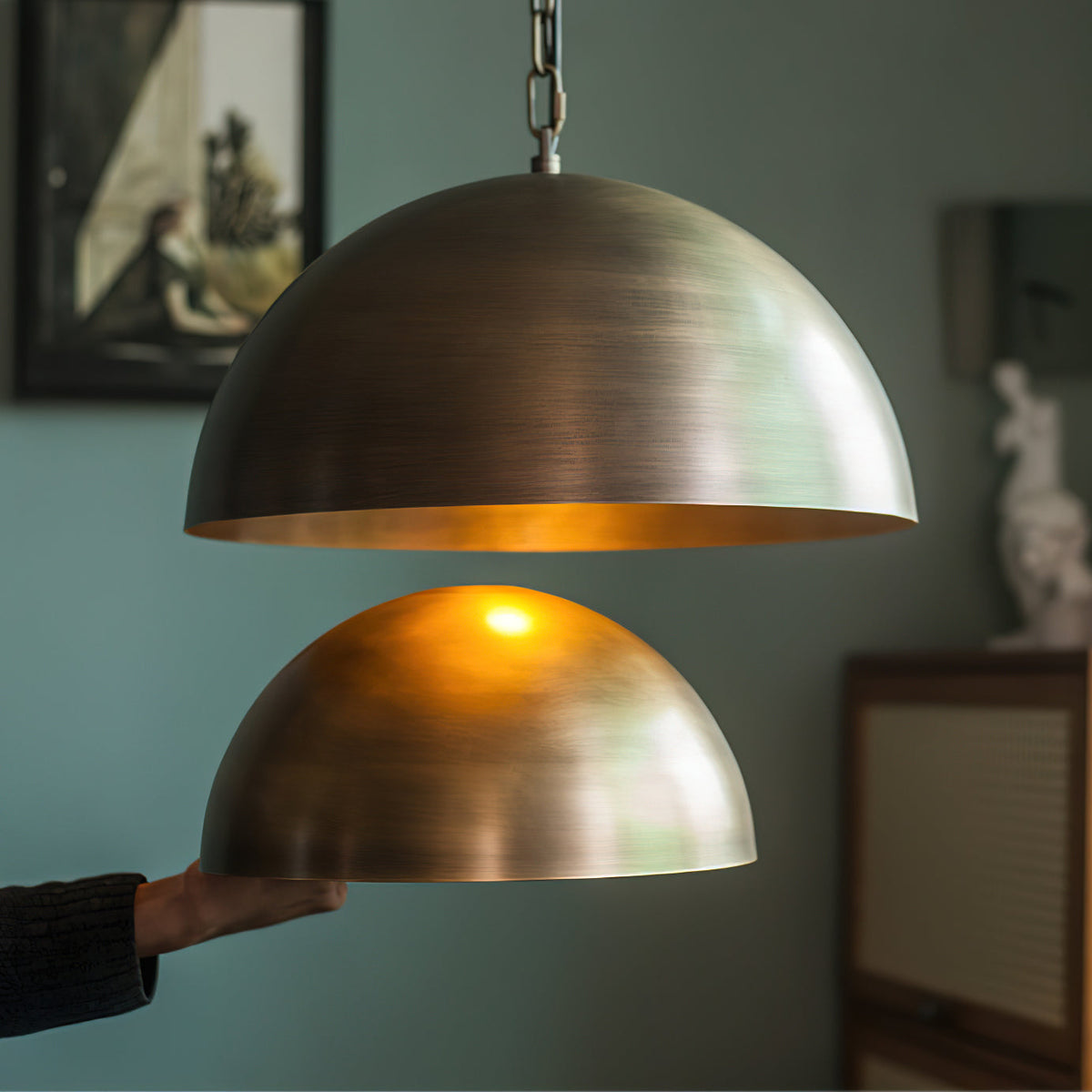 Tondo Dome Brass Pendant Light